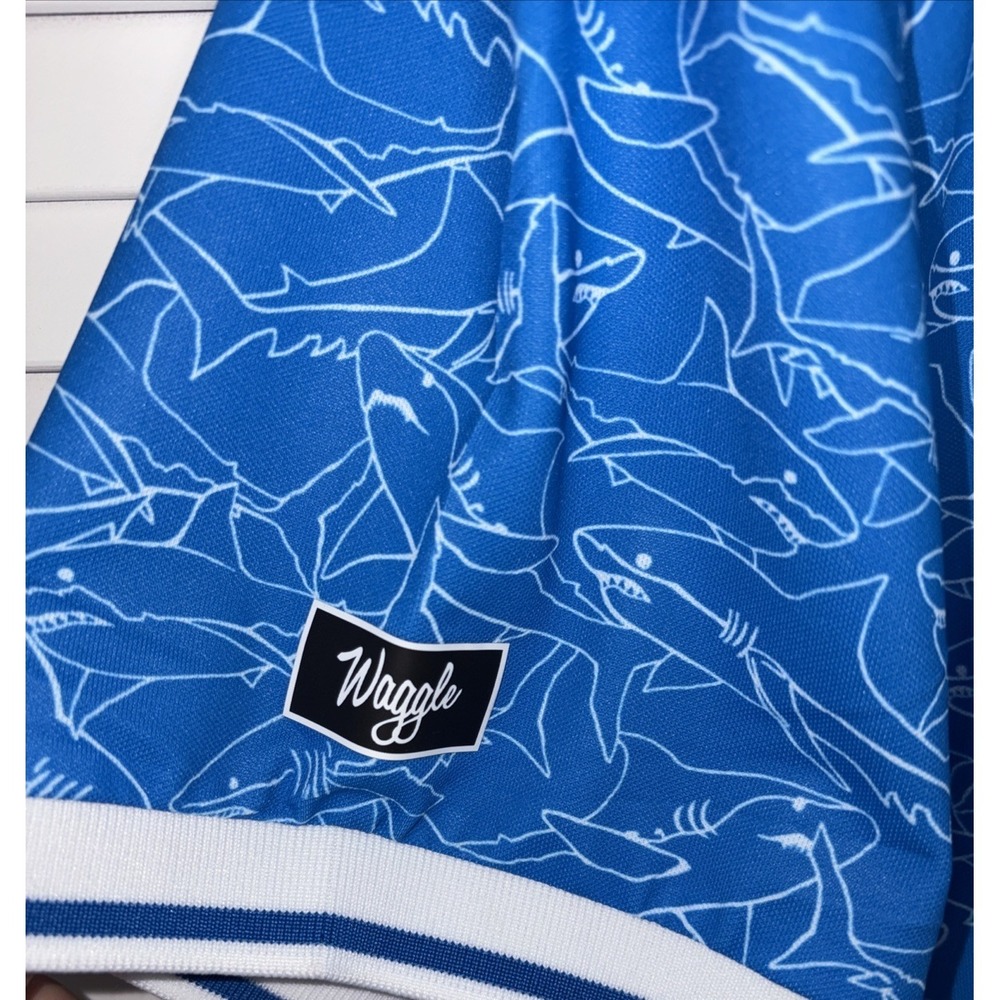 Waggle Golf Polo Apex - Pique - Sharks - Men's 2XL /XXL - Picture 6 of 9